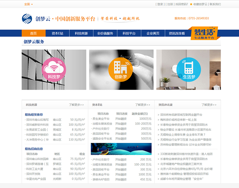 某中國創(chuàng)新服務平臺二期項目--全國及13個城市房源信息、資訊管理
