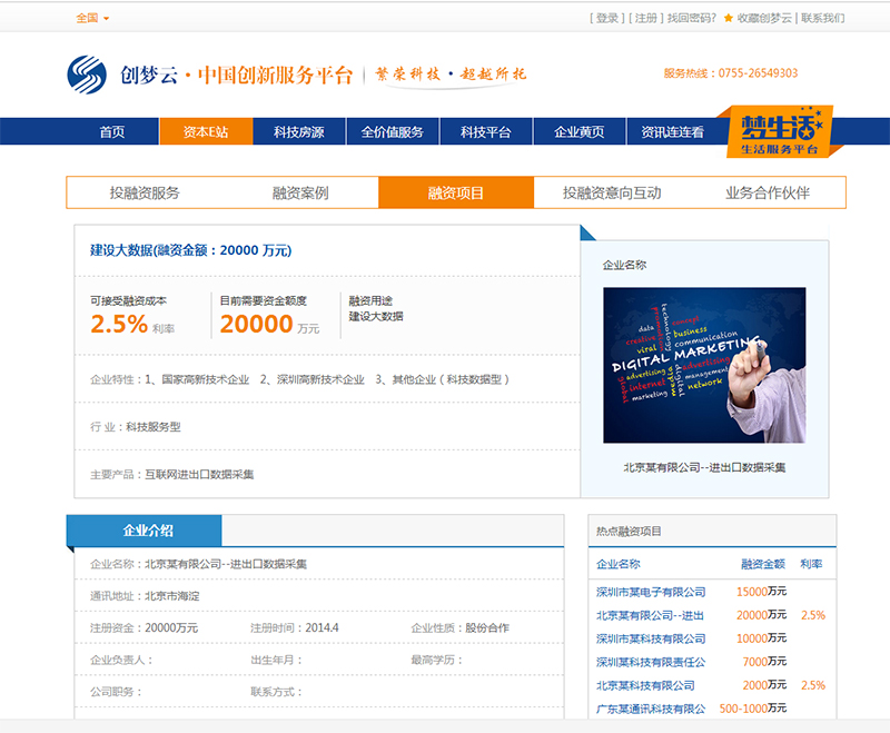 某中國創(chuàng)新服務平臺二期項目--全國及13個城市房源信息、資訊管理